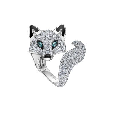 R14-S-169-6 Кольцо (750) (4 Бр Кр-57 0,280Ct 3/5 ,1 Бр Кр-57 0,060Ct 3/5 ,6 Бр Кр-57 0,330Ct 3/5 ,9 Бр Кр-57 0,430Ct 3/5 ,8 Бр) ШК: 3000000001684