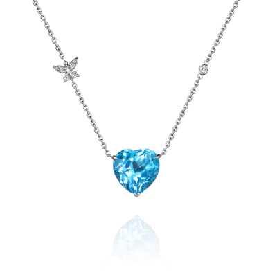 Колье с топазом и бриллиантами