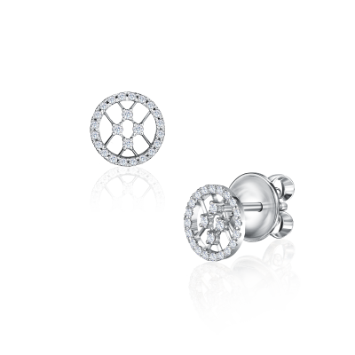 Серьги-пусеты с бриллиантами