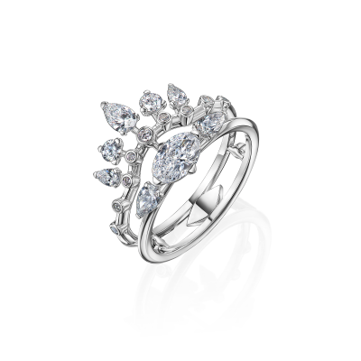 R13-FD-000-6 Кольцо (750) (1 Бр Ов-57 0,460Ct 2/4А ,1 Бр Г-56 0,120Ct 3/5Б ,2 Бр Груша 0,190Ct 3/5А ,2 Бр Груша 0,100Ct 3/5А ,2) ШК: 2000000041438