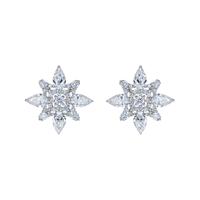 Серьги-пусеты с бриллиантами