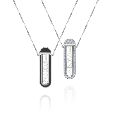 Колье-трансформер с бриллиантами и эмалью