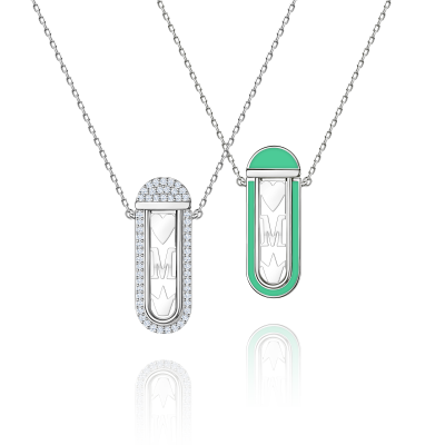 Детское колье-трансформер с бриллиантами и эмалью