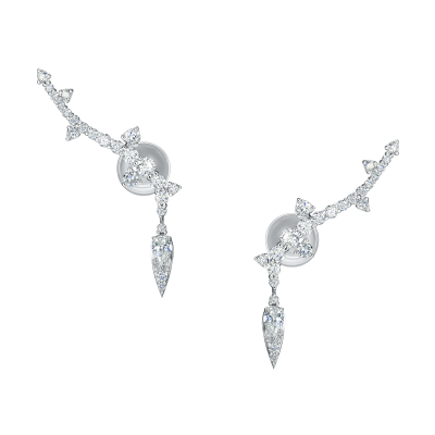 Серьги-пусеты с бриллиантами