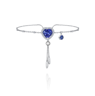 Браслет-боло с танзанитами и бриллиантами