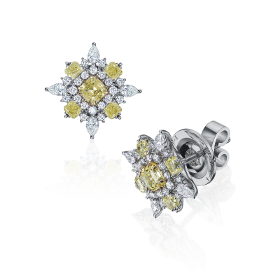 Серьги-пусеты с бриллиантами