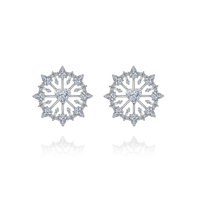 Серьги-пусеты с бриллиантами