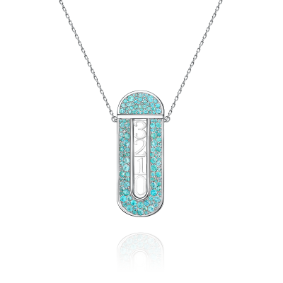 Колье-трансформер с турмалинами параиба и бриллиантами